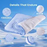 Dog Cooling Mat, Ultra-Thick Cooling Mat for Dogs with PCM & Thermochromic Tech, Dual-Sided Durable Waterproof Cool Dog Bed Mat for All-Year Use, Q-Max>0.5, Machine Washable, Non-Toxic - L(26" x 35")