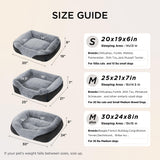Bedsure Washable Dog Bed Small Medium Size Dog - Rectangle Fluffy Plush Pet Bed Puppy Bed, Comfy Corduroy Fleece and Nonskid Bottom,25x21x7inches,Suitable for Pet Up to 20lbs,Grey