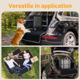 Toozey Dog Car Seat Cover for SUV, Sedan & Van, Waterproof & Tear-Resistant Dog Seat Cover for Backseat with Side Walls, Non-Slip Backing & Bumper Guard, Black Large: 81.9"x54.3"