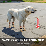 BEAUTYZOO 6PCS Dog Socks to Prevent Licking Paws, Anti Slip Dog Shoes for Hot Pavement Hardwood Floors, Traction Control Toe Grips Boots & Paw Protectors for Small Medium Large Senior Dogs, Khaki XL