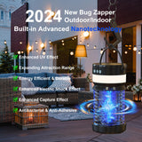 Solar Bug Zapper Outdoor,Cordless Rechargeable Mosquito Zapper, 4200V High Power,45000Hrs Working Life,IP66 Waterproof,Electric Fly Zapper Zapper for Outdoor Home Garden Patio Backyard