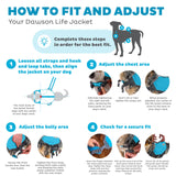 Outward Hound Dawson Swim Dog Life Jacket, High-Performance Neoprene Dog Life Vest for Swimming, Boating, and Water Safety, Large, Blue