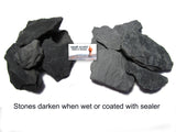 Natural Slate Stone 1 to 3 Inches - USA Sourced and Packaged for Aquascaping Aquariums, Terrariums, Paludariums, Reptile Enclosures, Wargaming, Models, Mosaic Art, Miniature Fairy Gardens (2lbs Grey)