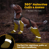 BiPawTi Dog Suspender Boots, Anti-Dust/Anti-Slip Dog Boots for Outdoor, 6-Point Adjustable Suspender Pants for Hardwood Floors/Snow Walks, 360° Reflective Paw Protectors Legging Shoes (XL)