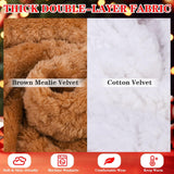 EXPAWLORER Dog Christmas Costume Winter Coat with Hat, Fleece Warm Elk Pet Cloak Cape Blanket with Antlers for Cold Weather, Thicken Dog Sweater Jacket Clothes for Small Medium Large Dogs Cats BrownXL