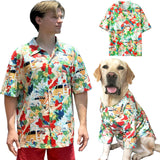 Dog Shirt Hawaii Breathable Cool Beach Style T-Shirt Dog Clothes for Medium to Large Dogs Owners and Pet Shirts Sold Separately,XL Red Girl