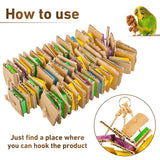 MYFAMIREA Parrot Toys for Medium Birds, Parrot Chewing Cardboard Toys Natural Wooden Macaws Cage Chewing Gifts for African Greys, Cockatoos, Macaws, Small and Medium Birds