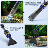 Fish Tank Cleaner, Adjustable Water Flow Aquarium Gravel Cleaner, 530GPH/32W Electric Fish Tank Cleaning Tools, Turtle Tank Gravel Cleaner Vacuum for Wash Sand, Water Changing and Water Circulation