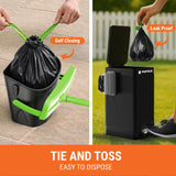 Pupzle Dog Pooper Scooper with Bag Attachment, 40" Long Handle Pooper Scooper for Large Dogs, Dog Poop Scoop for Yard, Large Capacity Swivel Bin and Rake, Lavender Scented Bags (Green)