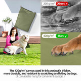 Sytopia 30 Inch Canvas Outdoor Dog Bed for Medium Dogs, Waterproof Washable Removable Cover, Indoor Patio Pet Pad for Crate, Green