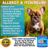 Well Loved Dog Allergy Chews - Dog Allergy Relief, Itching Skin Relief, Hot Spot Treatment & Seasonal Allergies, Vet Developed, Anti Itch Skin Irritation Treatment, Made in USA, 120 Chews