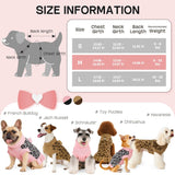YUDODO Small Dog Sweater with Bowtie Turtleneck Leopard Knitted Pet Girl Dog Winter Clothes Warm Sweater for Yorkies Chihuahua with Leash Hole (S, Pink Leopard)