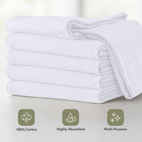 White Flour Sack Towels [12 Pack - 28 x 28 Inch] 100% Cotton Tea Towels for Cleaning & Drying - Highly Absorbent Kitchen Dish Cloth
