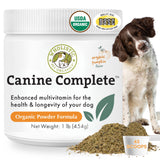 Wholistic Pet Organics Canine Complete - Dog Multivitamin Powder - 1 Lb - Daily Dog Vitamins and Supplements for Homemade Food - Immune System, Skin, Coat & Overall Health - All Breeds - 45 Scoops