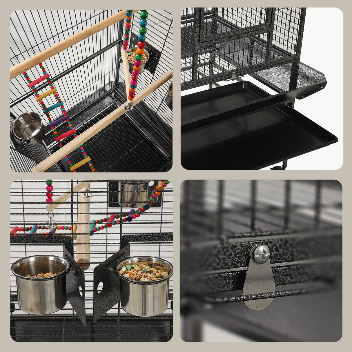 Sinopet 69-inch Large Bird Cages for Parrots,Large Parrot Cages for Large Birds, Flight Cage for Birds,Large Parakeet Cage with Birdcage Cover for African Grey,Quaker,Cockatiel,Green Cheek Conure