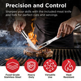 Kaluns BBQ Accessories, Complete Grill Set Dad Gifts for Fathers Day, 40 Pcs Premium Heavy Duty Stainless Steel Barbecue Grill Accessories for Outdoor Grill Gifts for Men