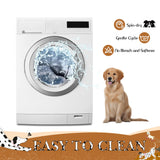 Hoopttay Flannel Waterproof Dog Bed Covers Replacement Washable, Elastic Edged Dog Bed Sheet with Glow in the Dark Star Design for Large & Medium Pet Beds, Cover Only (Gray, 52.0"L x 28.0"W x 5.0"Th)