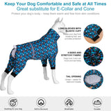 LovinPet PJS Dog Jumpsuit, Wound Care/Surgical Recovery Dog Pajamas, Anxiety Relief Shirt, Pitbull Clothes, Pajamas for Pitbulls, Reflective Stripe Green Bubble Print, Green, M