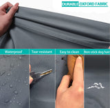 Dalema Dog Bed Cover 53L x 36W x 4H Inch,Heavy Duty Durable Waterproof Fluffy Soft Short Plush Replacement Dog Bed Covers,Washable Removable Pet Bed Mattress Cover with Zipper.Grey