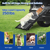 Dog Ramp for Car, Pawlify 71" x 20" Dog Ramps for Large Dogs with Anti-Pinch Handle and Anti-Slip Rug Surface, Folding Dog Ramp Up to 250LBS, Portable Dogs Car Ramp for SUV, Trucks