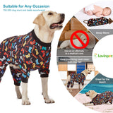 LovinPet Large Dog Pajamas, Game Console Print,UV Protection, Wound Care/Post Surgery Dog Clothes, Pet Anxiety Relief, Lightweight Stretchy Pitbull Pullover Shirt, Onesies for Dogs, Pet PJ's/Medium