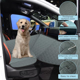 RUIANTE Front Seat Dog Car Seat Cover,Waterproof & Scratch-Resistant,Non-Slip & Stable,Universal Dog Car Seat Protector for Pickup Trucks,Pet Travel(Upgraded Version, Dark Green)