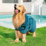 Avont Dog Bathrobe - Super Absorbent Pet Drying Towel Bath Robes After Bath Shower Swim Wet Walk for Puppies -Blue(L)