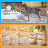 SCENEREAL Double Side Anti-Slip Dog Socks for Hardwood Floors to Stop Licking Paws, Non-Slip Dog Shoes for Hot/Cold Pavement, Slipping, Paw Protectors with Grippers Pink Pearl Paw XL