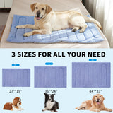 MARUNDA Dog Cooling Mat, No Need to Freeze Or Refrigerate This Cool Pet Pad Cat Mats- Keep Your Pet Cool, Machine Washable. ((44" x 32" XL-Crate), Blue)