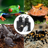 REPTI ZOO Dual Nano Dome Reptile Lamp Fixture Combo Pack Includes 5W Mini Fluorescent UVB Light Bulb & 35W Ceramic Heat Emitter Reptile Heat Lamp Bulb