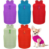 6 Pack Winter Dogs Sweater for Small Dogs Warm Clothes Fleece Vest with Leash Ring Sleeveless Dog Jacket for Little Medium Puppy Pet Unisex(Medium,Bright Colors)