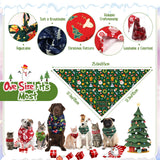 Kacctyen 200 Pcs Christmas Dog Bandana Bulk for Groomers Winter Holiday Triangle Bandanas with Christmas Patterns Soft and Adjustable Kerchief Scarf for Small Medium Large Dogs Cats Pets Grooming