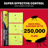 Catchmaster Giant Fly Glue Trap 1-Pack 30 Feet Each, Adhesive Fly Traps Outdoor, Sticky Bug Catcher, Bulk Flying Insect Paper Roll, Pest Control for Garage, Barn, Greenhouse & Garbage Room