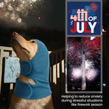 Nanaki Calming Hoodie Dog Ear Covers-No Shake Hematomas Ear Wraps for Dogs, Adjustable Head Wrap Muffs Noise Cancelling Protector, Anxiety Relief, Fireworks & Grooming Bathing, 4th of July, Vet Visit