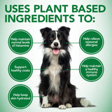Vet's Best Healthy Coat Shed & Itch Relief for Dogs, Relieve Dogs Skin Irritation and Shedding Due to Seasonal Allergies or Dermatitis, 150 Chewable Tablets