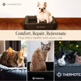 Thermotex Far Infrared Heated Pet Bed - Heated Cat & Dog Bed for Pain Relief & Arthritis - Therapeutic Heat Pad for Elderly Pet Support & Relaxation - Machine Washable