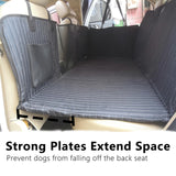 YMETECH Back Seat Extender for Dogs, Dog Car Seat Cover, Back Seat Bridge Gap Filler, Non-Inflatable Car Camping Mattress Bed, Dog Hammock for Truck SUV (Black)