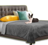 WESBRAD 100% Leak Proof, Waterproof Bed Cover, Totally Pee Proof, EZ-Wash, Durable, 3 Layer Blanket (Queen-King 90"x80", Slate Grey, Cool Grey) Adults, Pets, Dogs, Cats