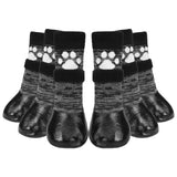 Mihachi Dog Socks Anti Slip with Straps Traction Control Waterproof Paw Protector, Dog Boots for Hardwood Floors Prevent Licking, Black XXL