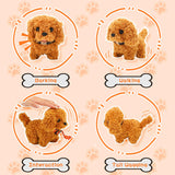 Tagitary Plush Toys Puppy Electronic Toy Dogs That Walk and Bark,Tail Wagging Fake Dog Interactive Dog Toy for Kids with Leash,Easter Christmas Birthday Gift for Toddlers Kids