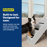 PetSafe CozyUp Folding Dog Stairs, Portable Indoor/Outdoor Pet Steps for Bed, Couch & Car, Grey, 20 Inch