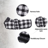 Geyecete Waterproof Warm Thermal Quilted Dachshund Coat with Warm Fleecy Lining Inside,Outdoor Dog Apparel with Adjustable Bands for Small,Medium Dog-Black-M