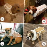 Namsan Medium-Large Dog Coat for Winter, Fleece Dog Jackets with Leash Hole Large Breeds, Warm Doggie Coats for Medium Dogs, Dogs Vest with Adjustable Magic Tape, Easy to Wear, L