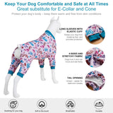 LovinPet Dog Pajamas Bodysuit for Giant Dogs, Pet Anxiety CalmingShirt, Lightweight Post Surgery Dog Pajamas, Garden Print, Pitbull Clothes, 4 Legged Style Pullover Dog Onesie, Medium