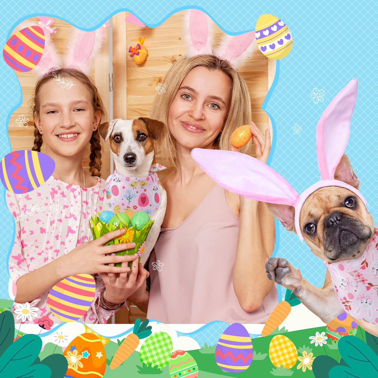 Chicingyou 180 Pack Easter Dog Bandana Bulk, Easter Bandanas for Dog, Washable Adjustable Pet Triangle Scarf Bib Holiday Costumes for Small Medium Large Puppy Holiday Accessories Party Gifts
