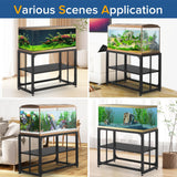 TOCRETOARE Fish Tank Stand 40 Gallon, Metal Aquarium Stand 36.5" L x 18.5" W*29.5”H, Double-Layer Storage Design, Suitable for Home and Office Use, 660LBS Capacity, Black (Tank not Included)