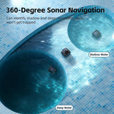 (2026 Upgrade) Pool Vacuum for Inground Pool & Above Ground Pool, Cordless Pool Cleaner with Smart Navigation, Self-Parking, LED Indicator, Wall&Waterline Cleaning Pool Robot up to 2150 Sq.ft