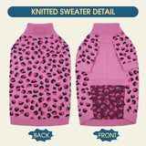 ROZKITCH Dog Sweater for Small Dogs, Cozy Cable Knit Turtleneck Winter Sweater, Warm Pet Clothes for Cat & Small Dogs West Highland White Terrier Pink M