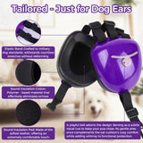 Famikako New Dog Ear Muffs for Noise Protection - 30dB NRR Dog Headphones, Noise Cancelling Hearing Protection Upgraded Design with Bell Accent (Purple, Large)