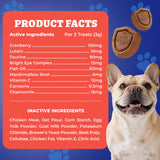 260 Bites Wellix Vision Chews - Dog Tear Stain Remover & Eye Supplement with Cranberry Extract, Lutein, Taurine, Marshmallow Root, Vitamin for Puppy, Small Medium & Large Dogs